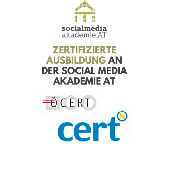 Die Ausbildung bei der Socialmedia Akademie AT ist eine NÖcert zertifizierte Ausbildung